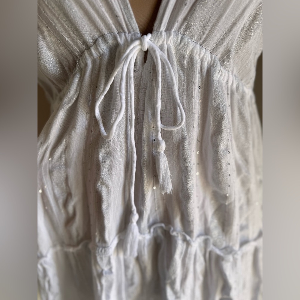 NWOT Raviya Sequins White Cover Up - Picture 4 of 8